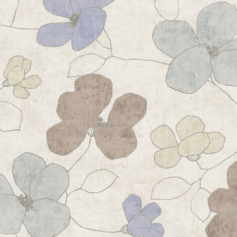 Vliestapete - PintWalls III - Weiß Lila Blumen Floral A.S. Creation - 791872