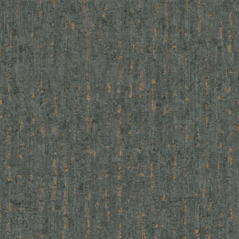 Vliestapete - Secret Garden - Anthrazit Gold Uni Einfarbig Erismann - 1038947