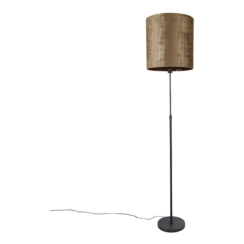 Floor lamp black shade brown 40 cm adjustable - Parte
