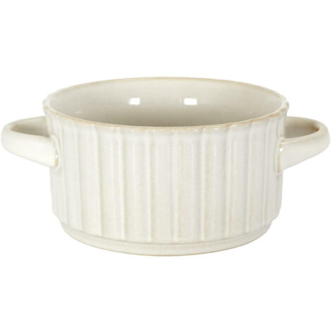 Vlora Brühtopf mit Griffen 8,5 cm beige