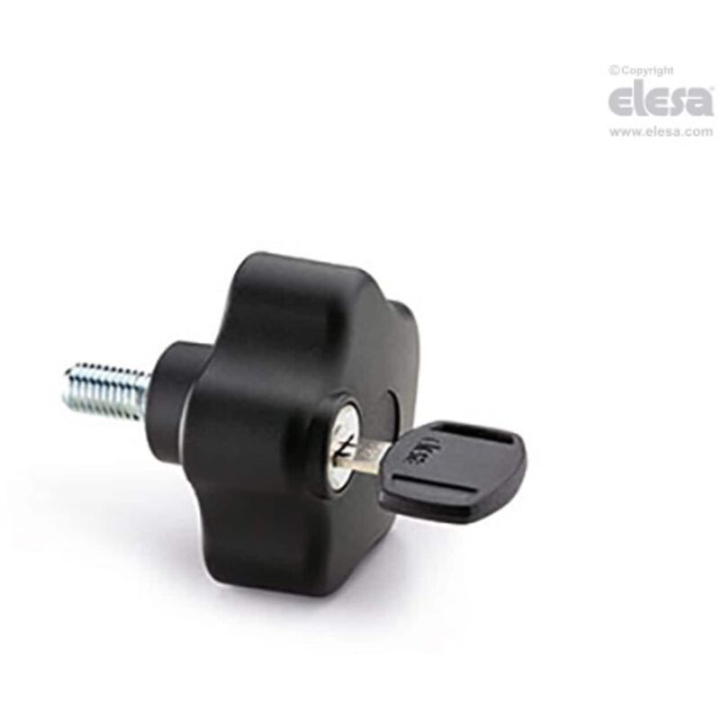 Elesa - vlsk Safety lobe knobs Technopolyme with lock Theaded stud with cap VLSK.6