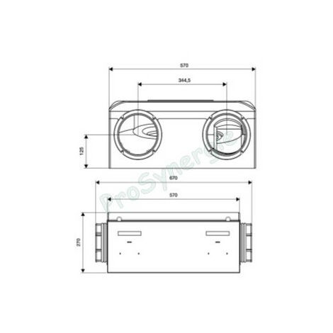 Echangeur ES250-HE + Bypass Hygroréglable - VMC Double flux - Aldès