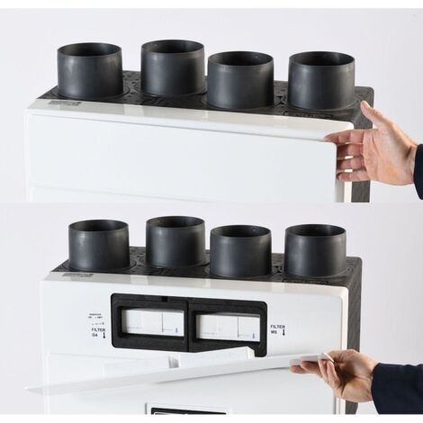 VMC Double Flux NETI - très haut rendement - 6 piquages - AXELAIR - VDFTNK6P
