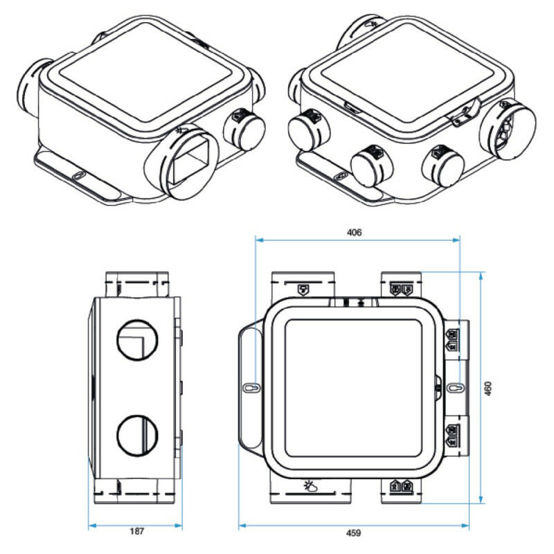 Vmc Simple Flux Autor/églable Compact - Ref : 11026101 Extra-Plat Aldes