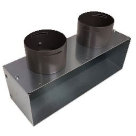 VMC1275 Adattatore in lamiera zincata per tubo tondo con 2 attacchi reversibili ø90 VMC1275290
