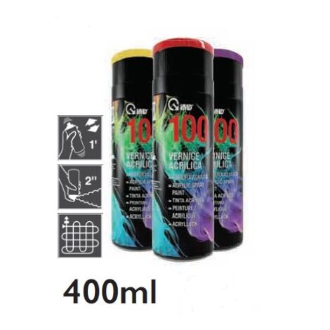 VMD 100TO peinture acrylique spray transparent opaque bidon 400 ml fabriquA  en Italie
