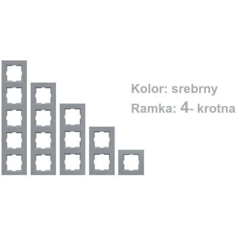 VN-92-18-06-04: Cornice NOVELLA a 4 ante, colore argento