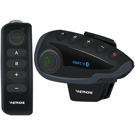 VNETPHONE V8 casque de moto BT interphone casque en temps réel interphone Full Duplex NFC couplage rapide fonction FM faible bruit