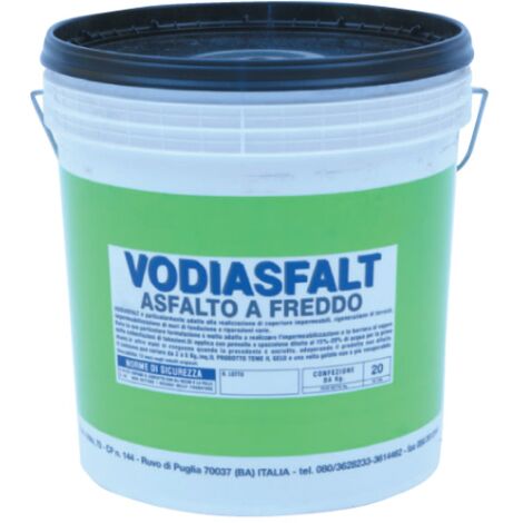 Vodiasfalt Asphalte Extra Cold Gaine mastic 2,5 kg pour pavage de murs