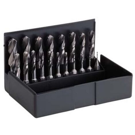 VÖLKEL Jeu de 19 embouts de forets hélicoïdaux HSS-G 1 - 10 mm avec queue six pans 1/4" - 67100