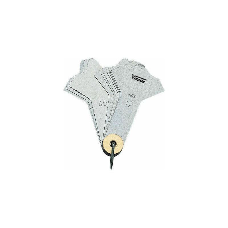 

474401 - Juego galgas soldadura Espesor 3-12 mm - Pasos 3/3,5/4/4,5 5/5,5/6/6,5 7/8/10/12 mm - Vogel