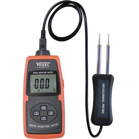 VOGEL 641008 MEDIDOR DE HUMEDAD ELECTRÓNICO DIGITAL, RANGO DE MEDICIÓN EN MADERA 2%-70%, LECTURA 0,5%