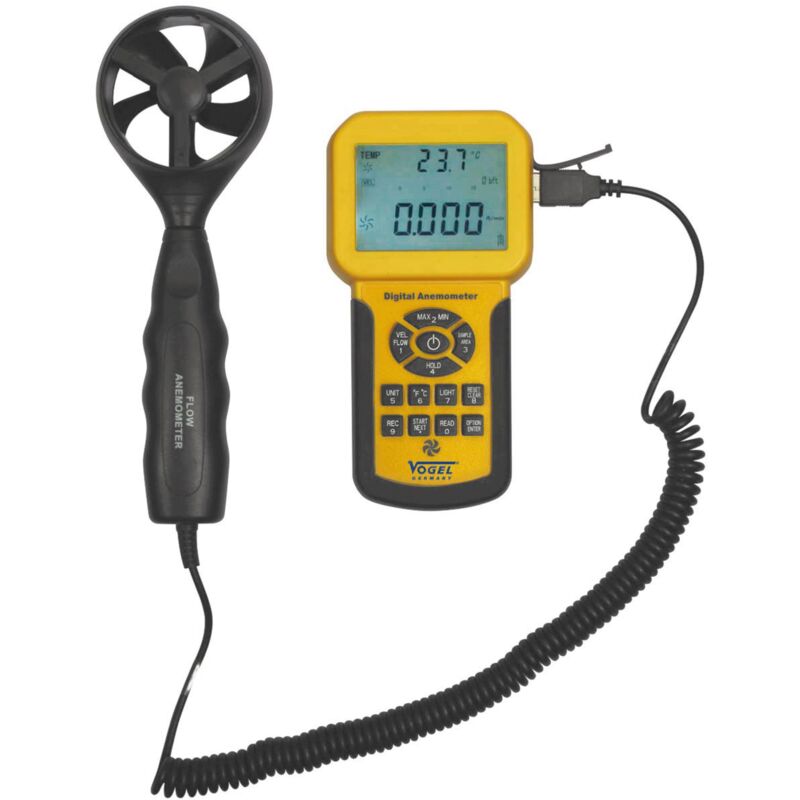 Anémomètre, électronique numérique, anémomètre, 03 30 m/s, valeur mesurée 01 m/s oiseau 641205