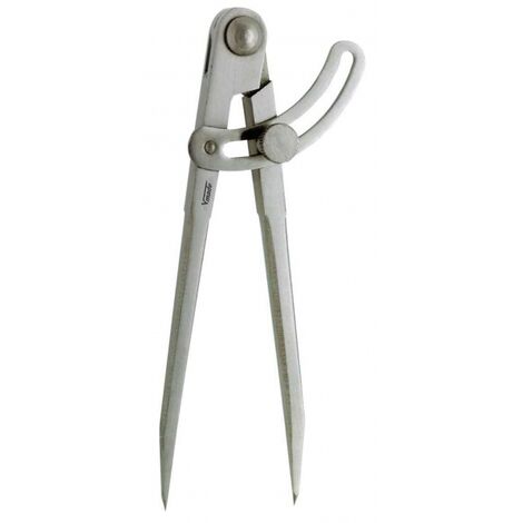 Vogel Germany Spitzzirkel 200 mm Stahl poliert Nietscharnier Vierkantschenkel