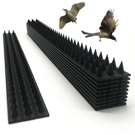 Vogelabwehrspitzen für Zäune – 10 schwarze Kunststoffspitzen – Schützt vor Katzen und Vögeln – 500 mm – Einfache Montage