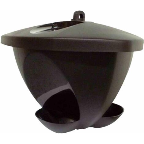 Vogelfutterhaus 4L schwarz Maße: Ø 29 cm, Kunststoff