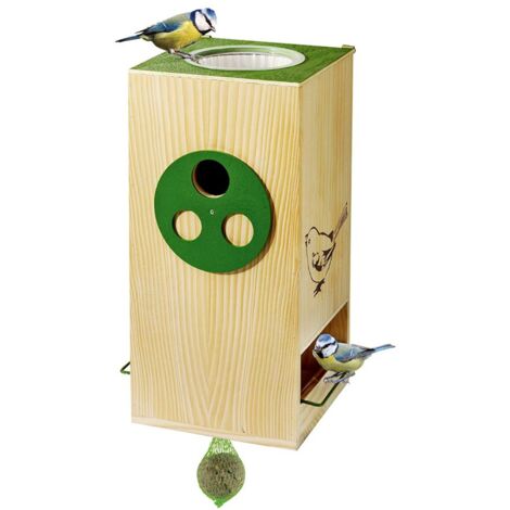 Vogelfutterhaus Nistkasten Vogeltränke Futterstation Wasserstelle Gartendeko