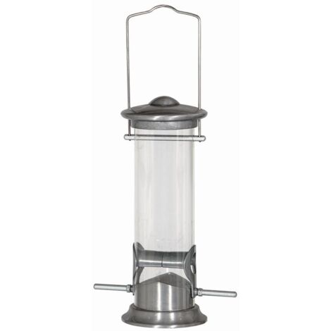 Vogelfuttersäule Aluminium Line für Mischfutter, 24 cm