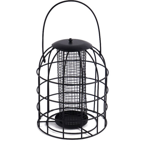 Vogelfutterspender aus Metall – Hängende Futtersäule