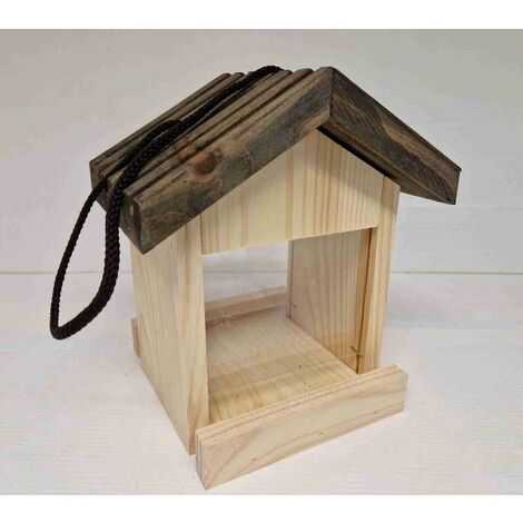 Vogelhäuschen, Vogelhaus mit Bitumschindeln, behandelt inkl. Bügel zum  aufhängen | Gartendeko Online Shop