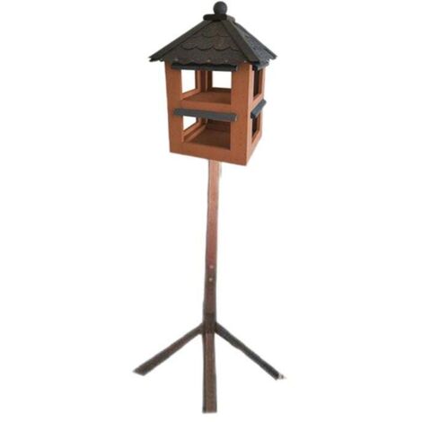 Vogelhaus massiv mit Ständer LxBxH  30x30x54 cm Vogelhäuser
