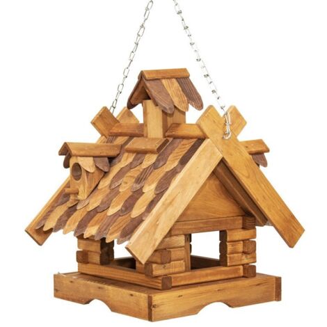 Vogelhaus Serfaus mit dekorativen Dachschindeln zum Hängen 26 x 40 x 37 cm Vogelhaus