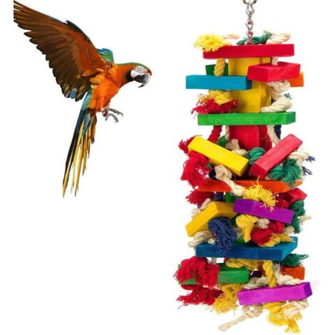 Vogelkauspielzeug aus Holz, flexibles Beißseil aus Holz für Papageien