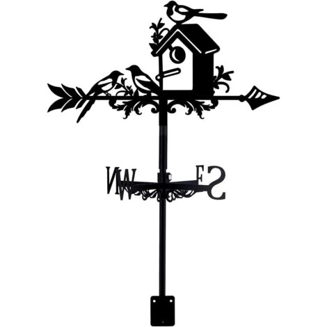 Vogelnest-Wetterfahne, Gartentier, Wetterfahne aus Eisen, Richtungsschild für Dachgarten, Bauernhaus-Dekoration im Freien, Windmesswerkzeug