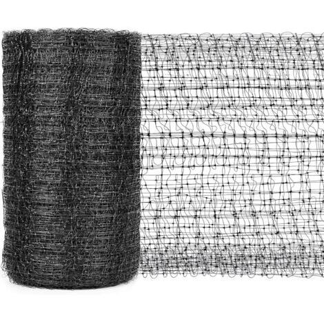 Vogelschutznetz für den Garten 2 m x 30 m Schwarzes Polyethylen-Schutznetz Schützt Pflanzen, Früchte und Bäume vor Nagetieren, Vögeln, Rehen usw.