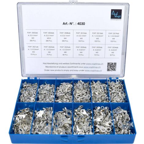 Vogt Verbindungstechnik 4030 assortimento terminali a occhio argento