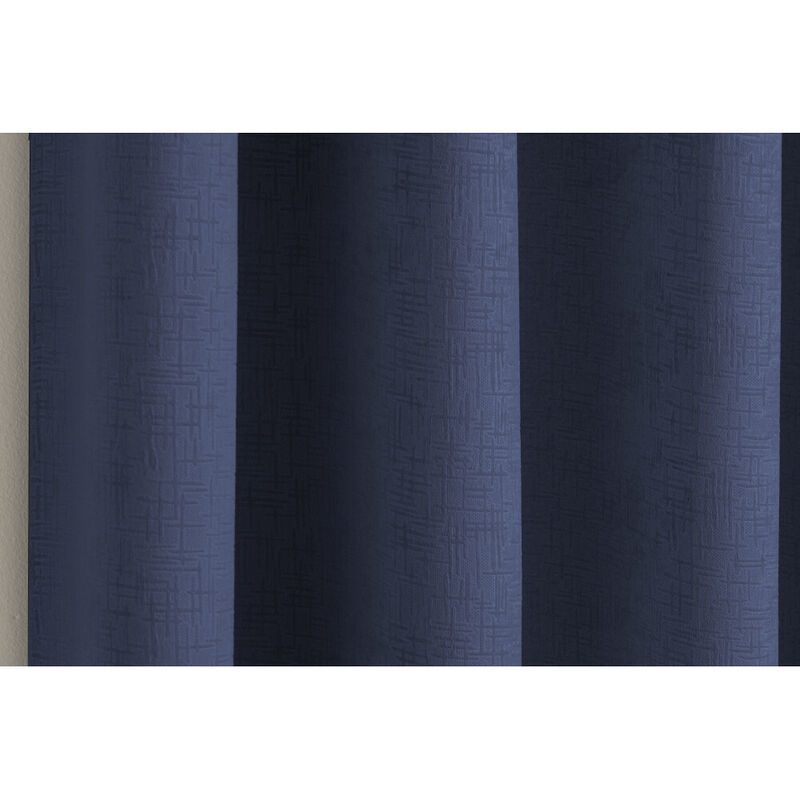 Vogue Pair of 117 X 137 Blackout Curtains, Navy