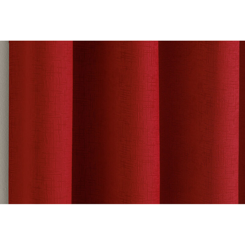 Vogue Pair of 168 X 137 Blackout Curtains, Red