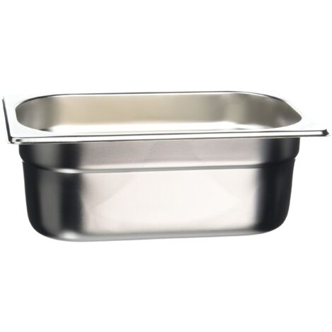 Vogue, contenitore per alimenti in acciaio inox, vaschetta Gastronorm 1/4 da 2,5 litri, 100 mm di profondità
