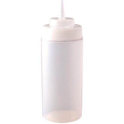 Vogue E092 - Bottiglia per salse a imboccatura ampia, trasparente, 0,5 l, ideale per ketchup e senape
