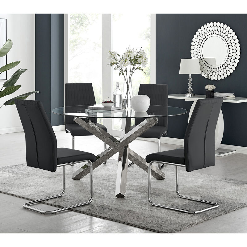 Clear Glass Dining Table, Glass Dining Room Table And Chairs Uk