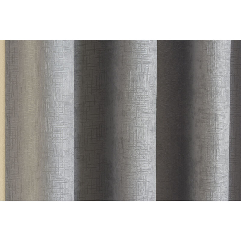 Vogue Pair of 168 X 229 Blackout Curtains, Grey