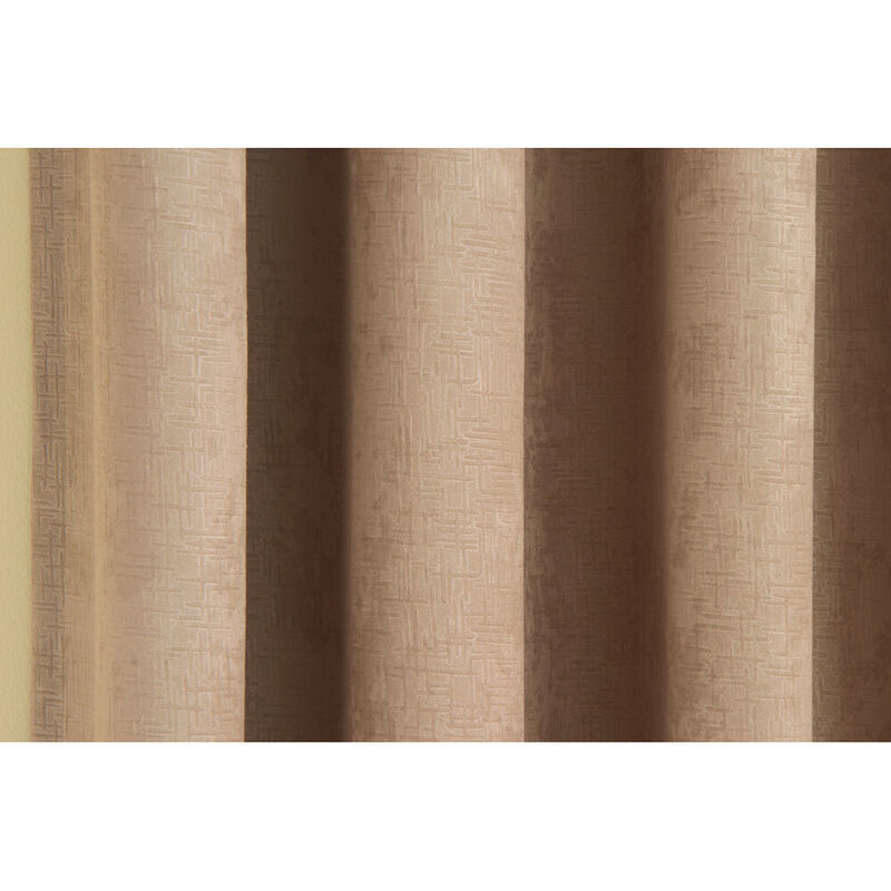 Tyrone Textiles - Vogue Pair of 229 X 229 Blackout Curtains, Latte
