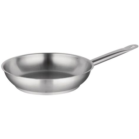 main image of "Vogue Stainless Steel Induction Frying Pan 240mm - M925"