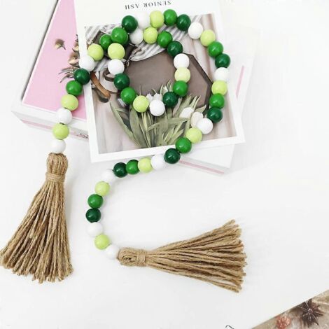 Voici un titre produit en français (caractères : 180) :

Guirlande en perles de bois pour Saint-Patrick, décoration de porte, fond de fête, trèfle vert, artisanale, suspendue, maison, ambiance irlanda