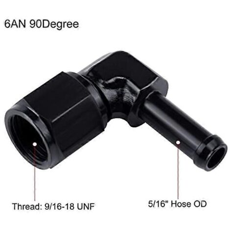 Voici un titre produit optimisé en français (moins de 190 caractères) :
Raccord de tuyau femelle 6AN évasé à embout cannelé 5/16" 3/8" coudé à angle droit pivotant - AN6516
(164 caractères)