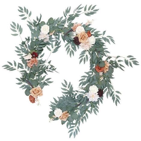 Voici une proposition de titre en français (caractères : 176) :

Guirlande de fausses roses grimpantes, décoration de table, mur, arche, fond de mariage, lierre floral artificiel - 8 branches