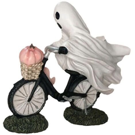 Voici une proposition de titre en français (caractères : 189) :

Figurine résine Halloween chevaliers fantômes citrouille, décoration ornement moto cycliste effrayant, accessoire fête fantastique