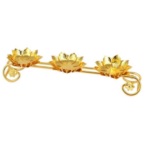 Voici une proposition de titre en français (caractères : 189) :

Support de lampe à beurre en cuivre, 3 supports de bougeoirs, porte-lampe bouddhiste pour autel, décoration spirituelle