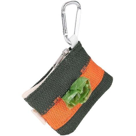 Voici une proposition de titre en français (moins de 190 caractères) :

Sac porte-sac à crottes pour chien en tissu, accessoire de promenade pour chien, distributeur de sachets pour laisse, fourre-tou