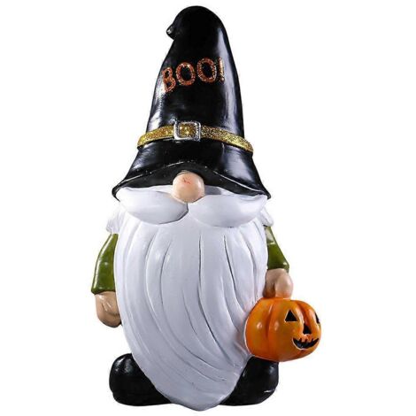 Voici une proposition de titre en français, optimisé pour les mots-clés et ne dépassant pas 190 caractères :

Statue de Nain de Jardin en Résine, Ornement Halloween Citrouille, Lutin Elf Sculpture Déc