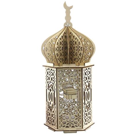 Voici une proposition de titre produit en français, intégrant des mots-clés variés et respectant la limite de 190 caractères :

Décoration de table Eid Mubarak, Phare Lumineux Musulman, Fête Islamique