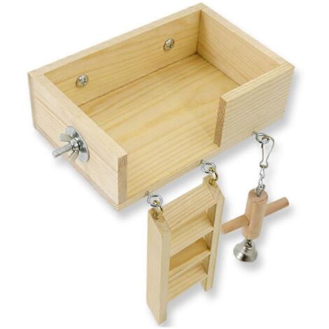 Voici une proposition de titre produit en français (moins de 190 caractères) :

Perchoir en bois pour cage d'oiseau, échelle plateforme d'escalade pour perroquets, jouet pour conure, grimpette naturel
