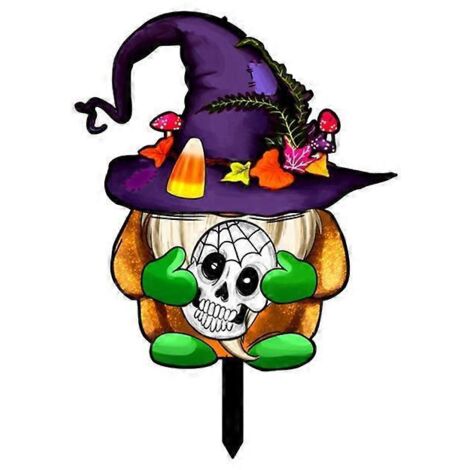 Voici une proposition de titre produit en français, optimisé pour le référencement et ne dépassant pas 190 caractères :
Pancarte acrylique sorcière Halloween gnome, décoration multifonction jardin in