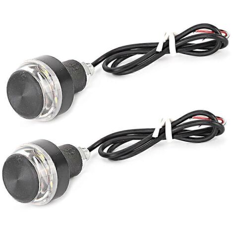 Voici une proposition de titre produit en français, optimisée pour le SEO et respectant la limite de 190 caractères :

Feu clignotant LED pour guidon moto DC 12V, blanc/jaune, clignoteur latéral, feu 