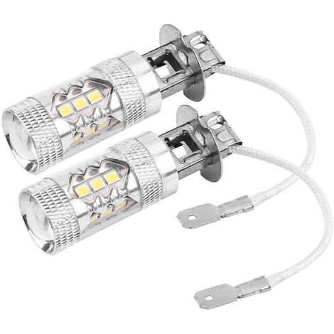 Voici une proposition de titre produit optimisé en français, avec des mots-clés variés et respectant la limite de 190 caractères :

2 Ampoules LED H1 H3 12V-24V 10W Haute Puissance Lumière du Jour Ant
